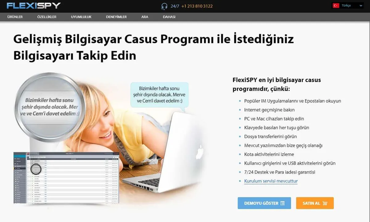 FlexiSpy Bilgisayar İzleme Yazılımı