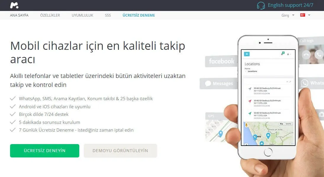 mSpy Ücretsiz Deneme Sürümü